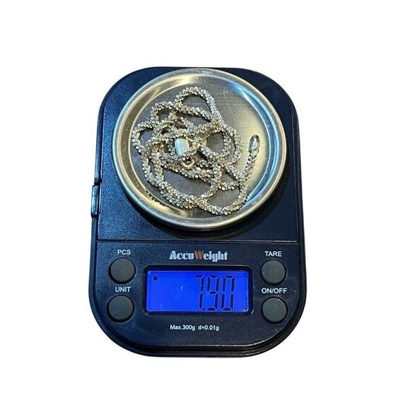 Artisan Large Sterling Silver Picture Jasper Pendant Tan Quartz Flower Necklace - Picture 3 of 8